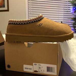 Ugg Tasman Slippers - women’s size 7 in Chestnut.  Brand new in box